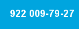 922 009-79-27 922 009-79-27